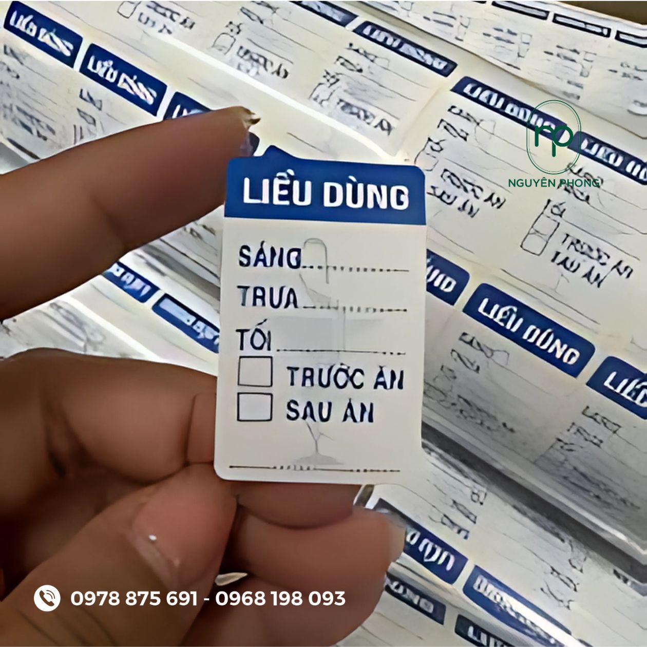 Mẫu in tem chia liều cho nhà thuốc